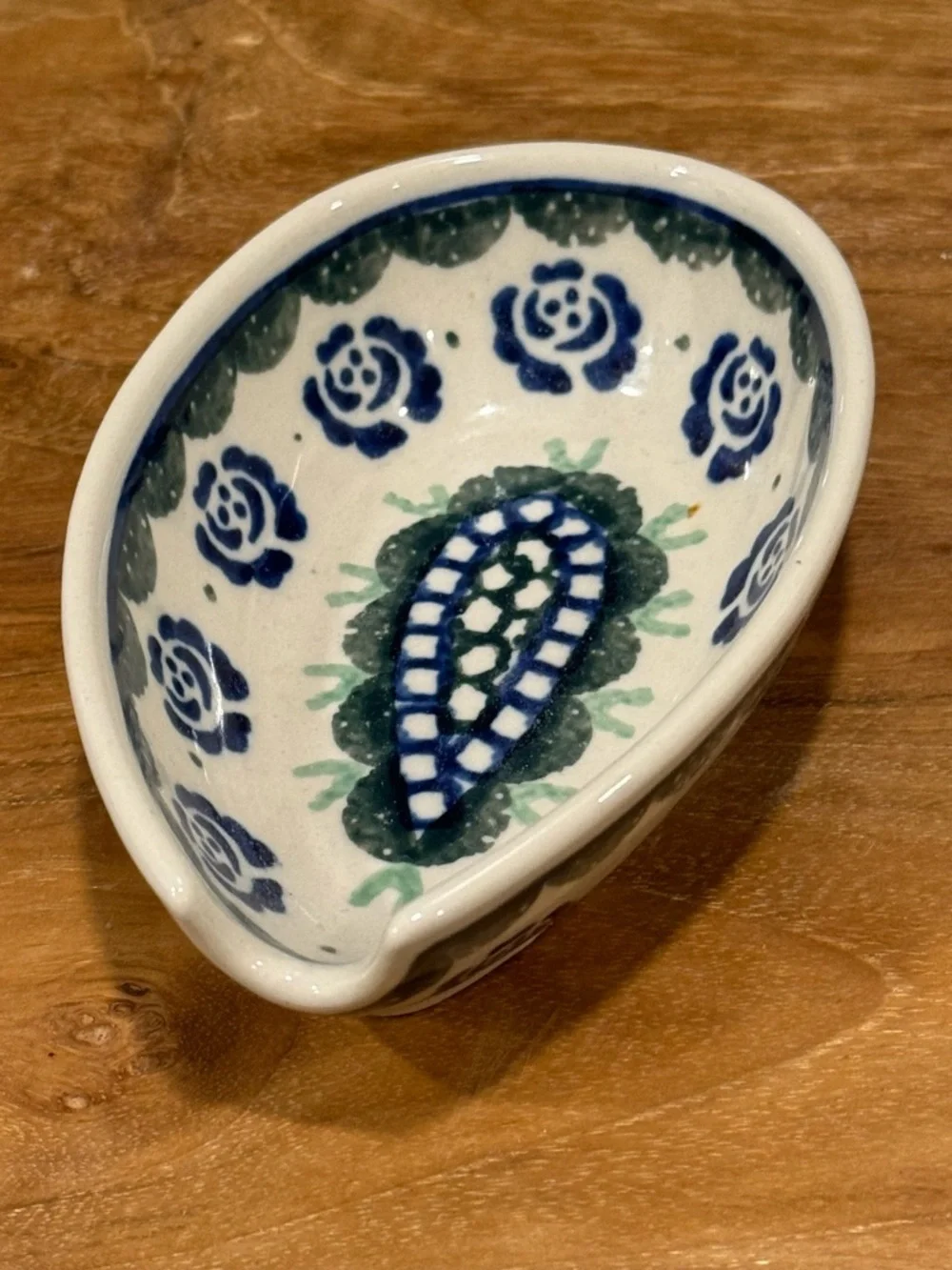 Polish Pottery spoon rest, 5
